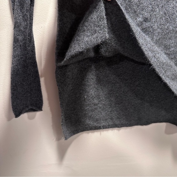 M MAGASCHONI 100% Cashmere Sweater Gray XS Tunic High Low Loose Fit V-Neck EUC - Picture 9 of 16